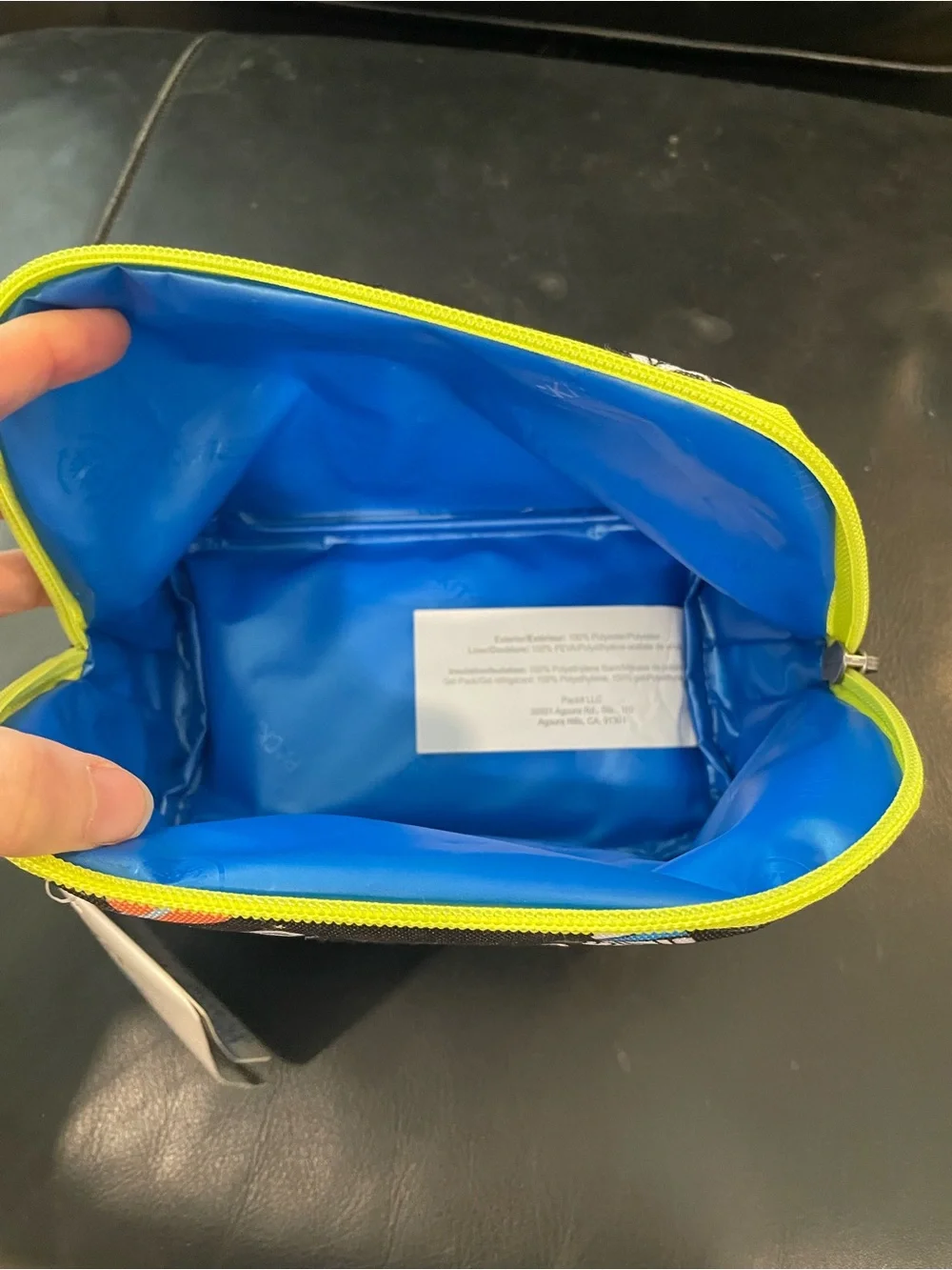 PackIt-Snack Bag Freezable Astronaut Print Pouch - Black with Lime Zipper